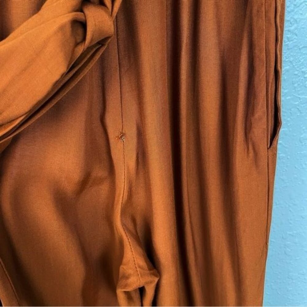 Faithfull The Brand Cedric crop jumpsuit burnt orange 2 - Picture 12 of 15